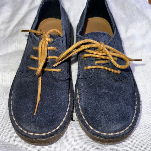 Zara Kids Toddler Leather Derby Shoes, Navy Suede - Picture 4 of 5